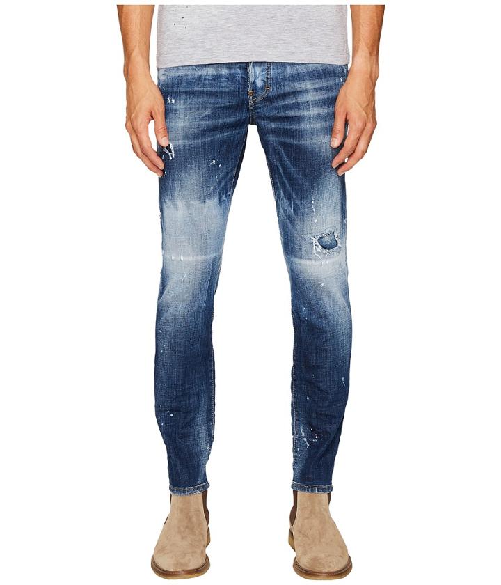 Dsquared2 - Light Canadian Wash Skater Jeans In Blue