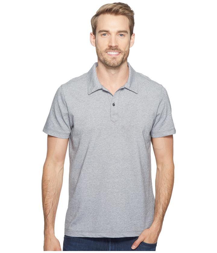 Agave Denim - Short Sleeve Polo Italian Pique In Heather
