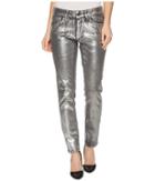 Mavi Jeans - Adriana Mid-rise Super Skinny Ankle In Silver Galactic
