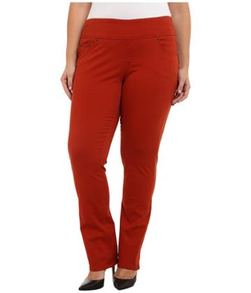 Jag Jeans Plus Size - Plus Size Peri Pull On Straight Jeans In Henna