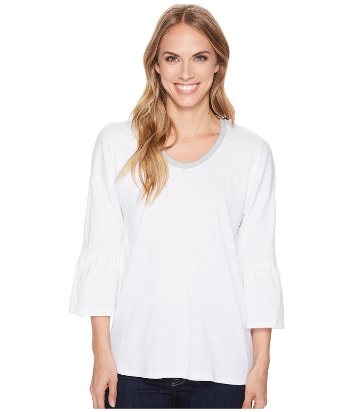 Michael Michael Kors - Lurex Trim Scoop Neck Top