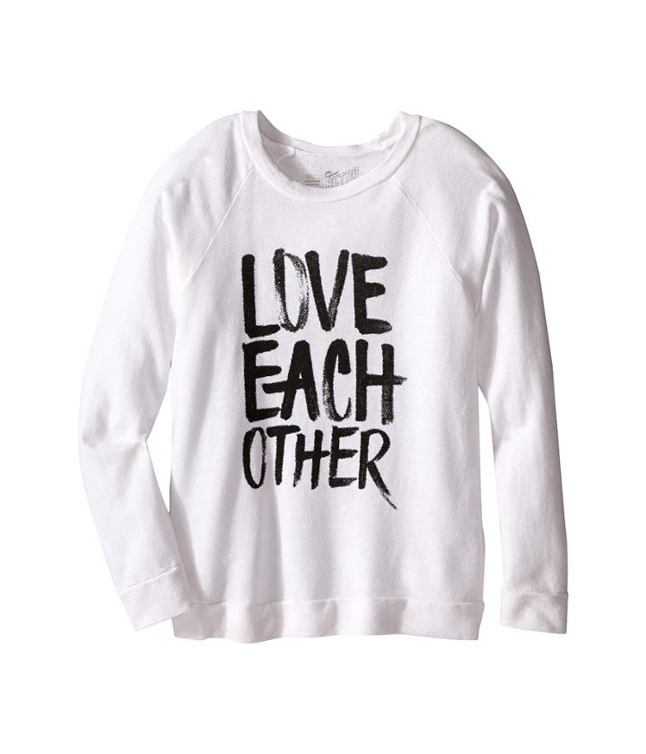 The Original Retro Brand Kids - Love Each Other Quad Blend Sweatshirt Pullover