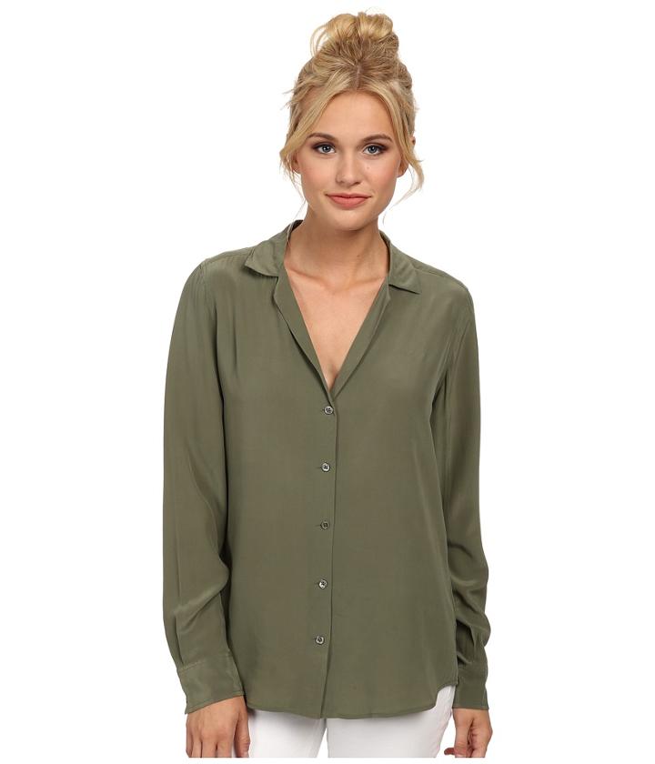 Equipment - Adalyn V-neck Button Up Solid