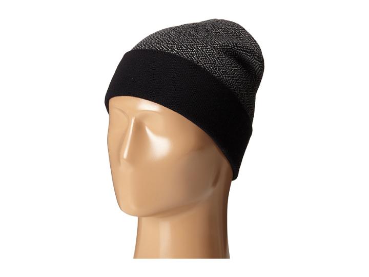 Cole Haan - Fine Gauge Pattern Jacquard Knit Cuff Hat