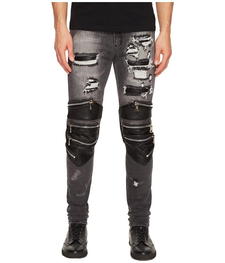 God's Masterful Children - Radburn Patchwork Biker Jeans