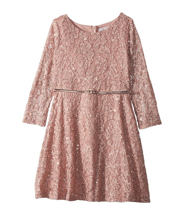 Us Angels - 3/4 Sleeve Sequin Lace Party Dress