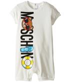 Moschino Kids - Graphic Logo Short Sleeve Romper In Gift Box