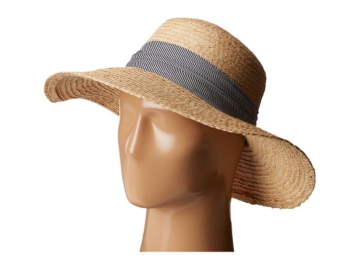 Hat Attack - Raffia Braid Lampshade W/ Striped Band
