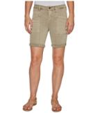 Liverpool - Kylie Cargo Shorts With Flat Patch Pockets On Pigment Dyed Slub Stretch Twill In Pure Cashmere