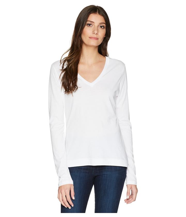 Adam Lippes - Long Sleeve V-neck Core Tee