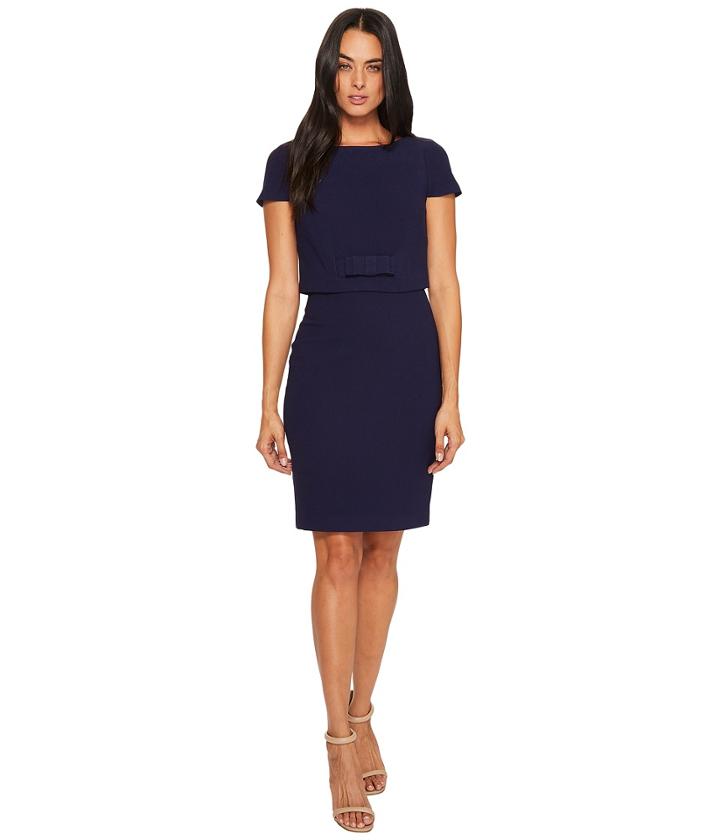 Badgley Mischka - Cap Sleeve Popover Dress