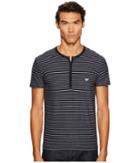 Emporio Armani - Yarn-dyed Cotton Henley T-shirt