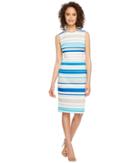 Calvin Klein - Stripe Scuba Sheath Dress
