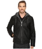 Perry Ellis - Faux Leather Bomber
