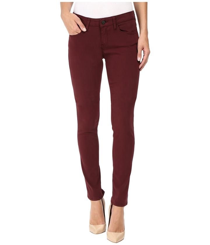 Mavi Jeans - Alexa Mid-rise Skinny In Burgundy Sateen Twill