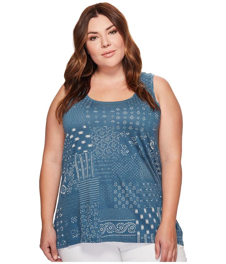 Lucky Brand - Plus Size Boro Patchwork Tank Top