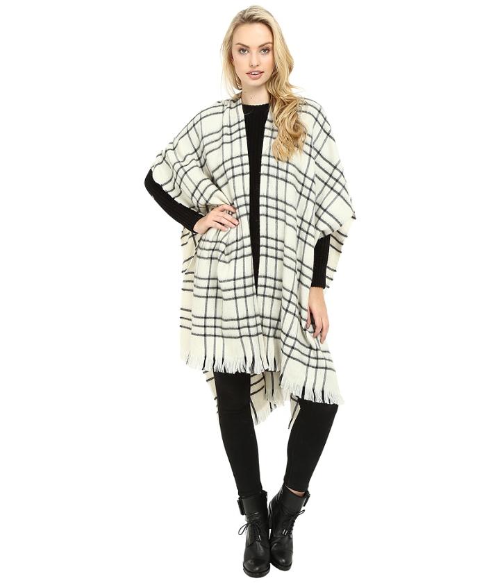 Echo Design - Long Woven Check Ruana