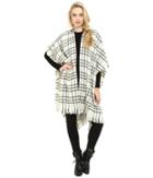 Echo Design - Long Woven Check Ruana