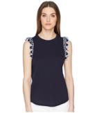 Kate Spade New York - Eyelet Sleeveless T-shirt