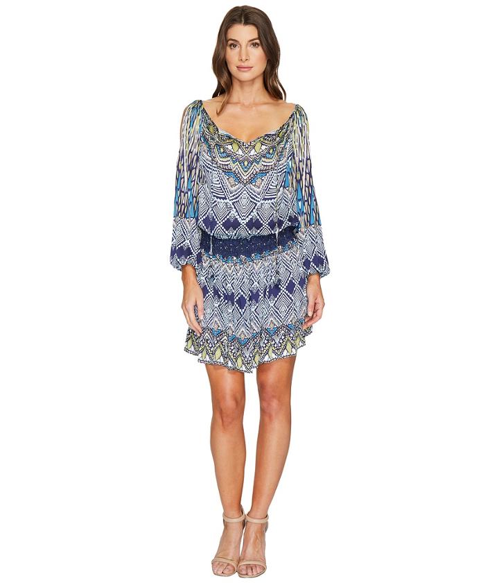 Hale Bob - Leisure Lover Rayon Satin Woven Cold Shoulder Dress