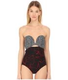 Proenza Schouler - Runway Scribble/static Print Molded One-piece Swimsuit