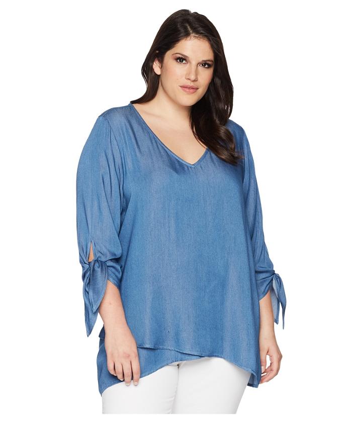 Karen Kane Plus - Plus Size Tie-sleeve Top
