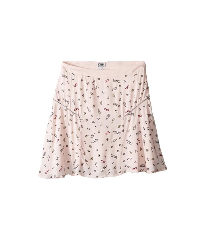 Karl Lagerfeld Kids - Viscose Skirt W/ All Over Ice Cream Print