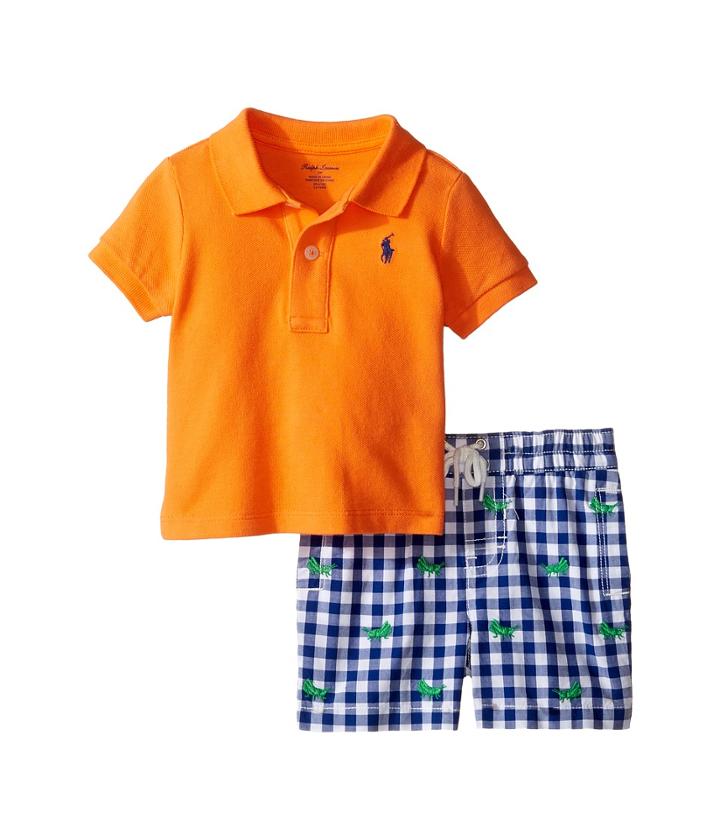 Ralph Lauren Baby - Basic Mesh Gingham Shorts Set