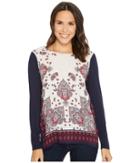 Tribal - Long Sleeve Printed Combo Front Top