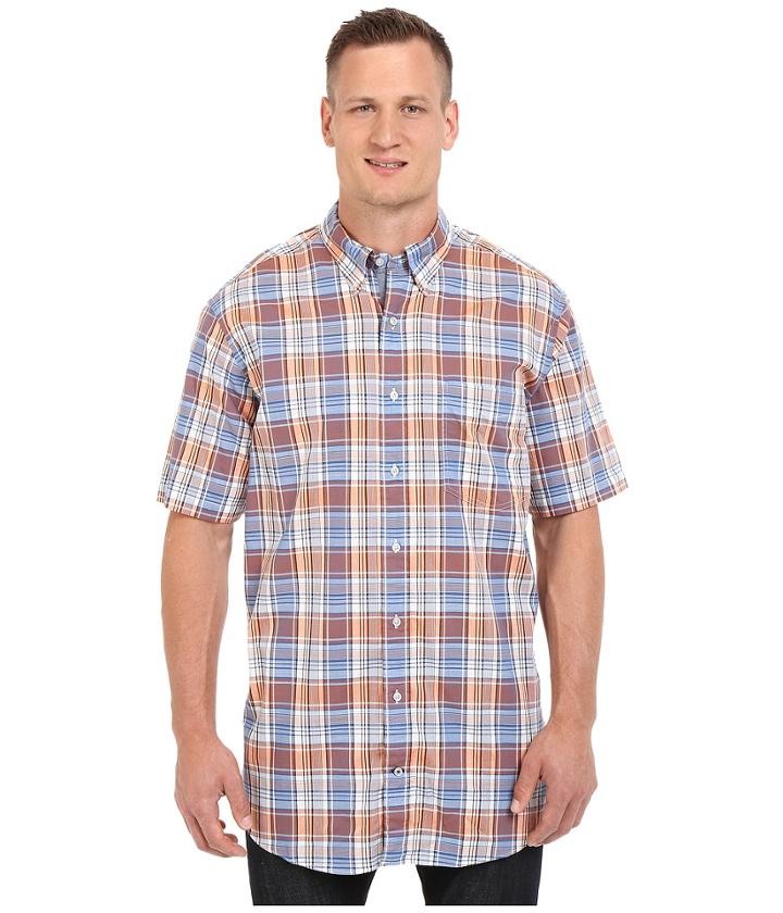 Nautica Big &amp; Tall - Big Tall Fireside Plaid Short Sleeve Shirt