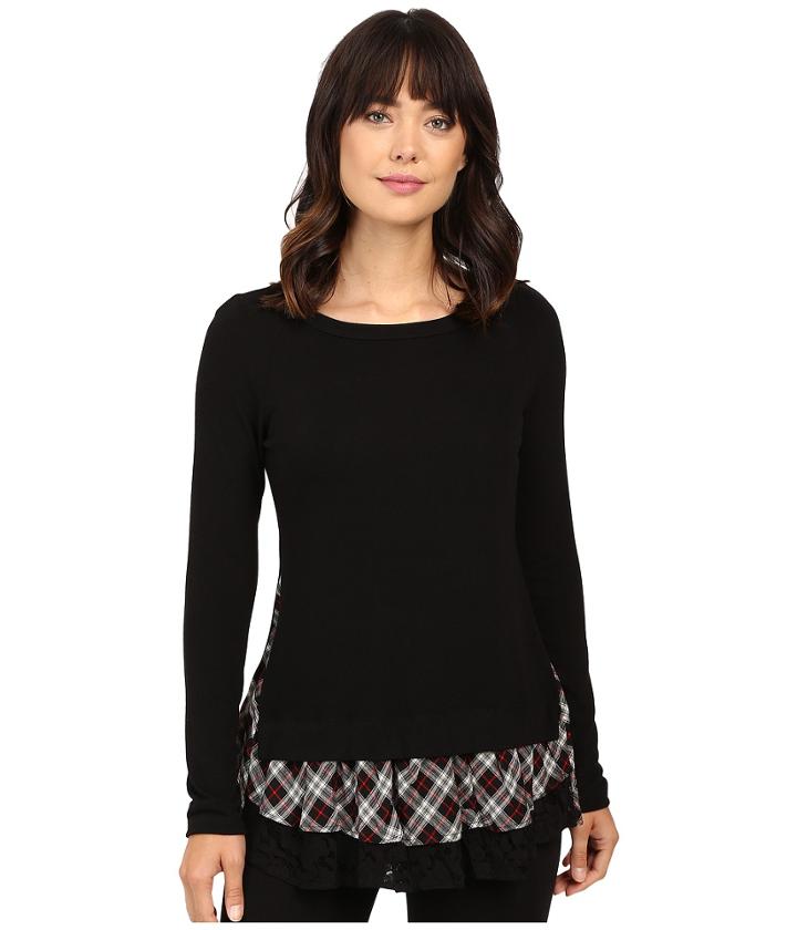 Karen Kane - Plaid Inset Sweater