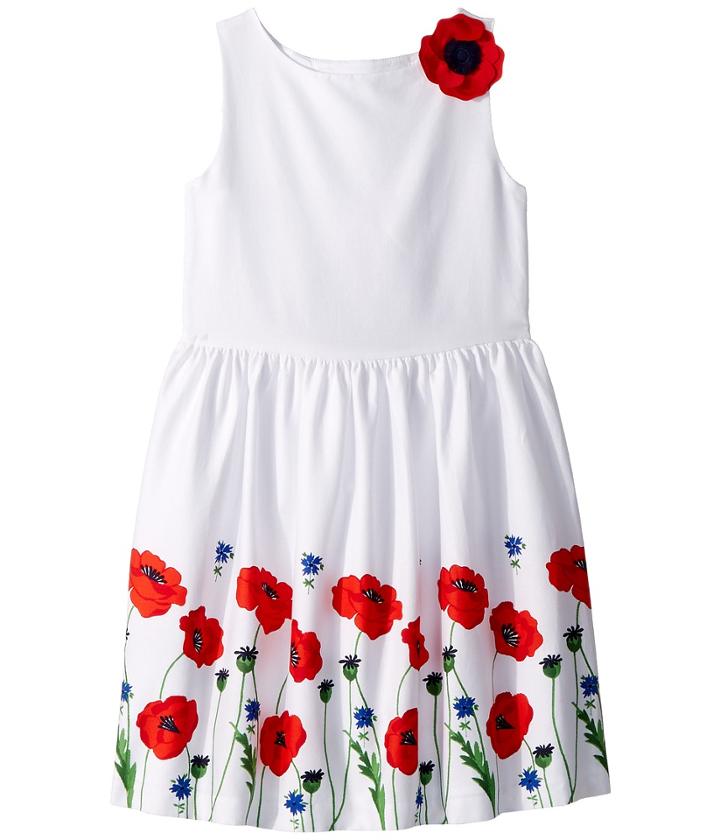 Janie And Jack - Poppy Border Print Dress