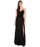 Jill Jill Stuart - Mixed Media Velvet One Shoulder Dress