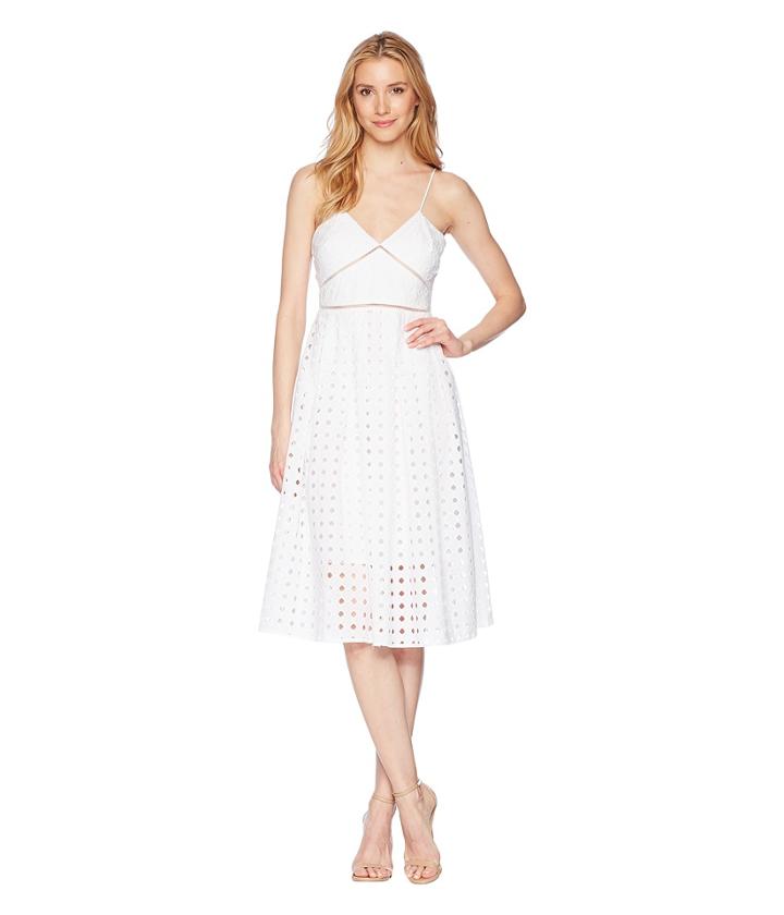 Donna Morgan - Spaghetti Strap Eyelet Midi Dress