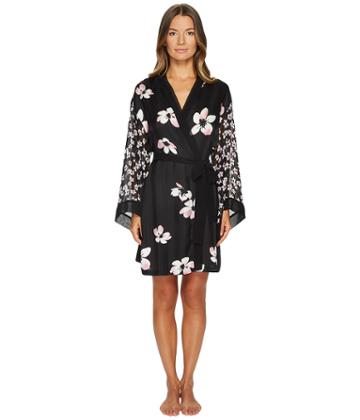 Oscar De La Renta Pink Label - 35 Printed Satin Stripe Floral Wrap