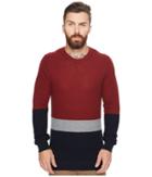 Ben Sherman - Textured Color Block Crew Neck