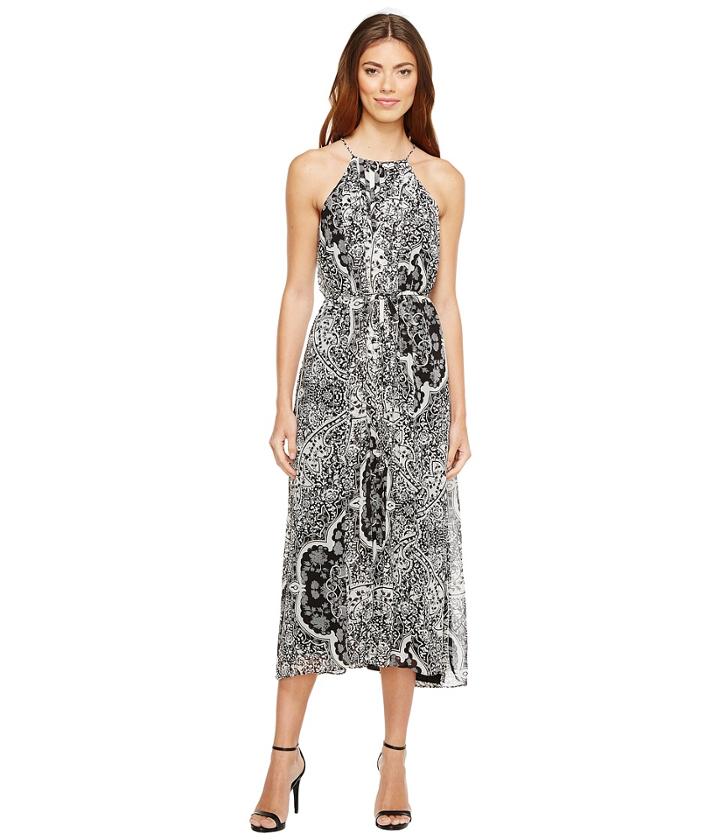 Donna Morgan - Pleated Midi Dress With High-low Hem