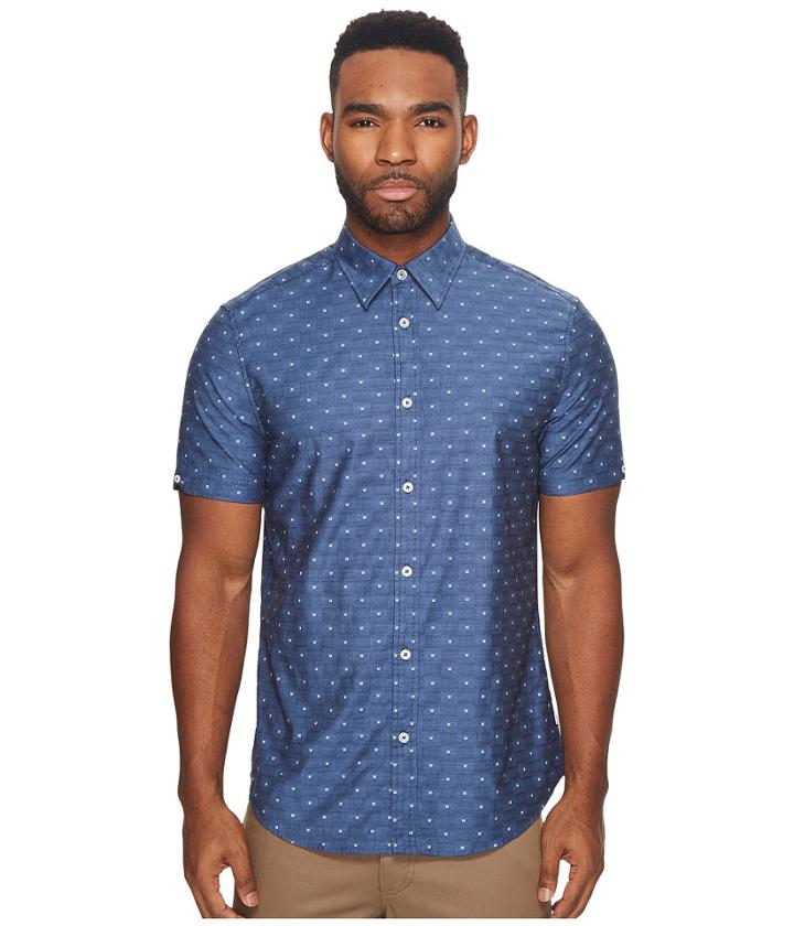Ben Sherman - Short Sleeve Stretch Clip Dobby Woven Shirt