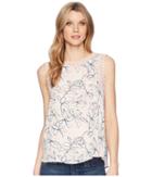 Ivanka Trump - Printed Georgette Sleeveless With Lace Arm Hole Trimming