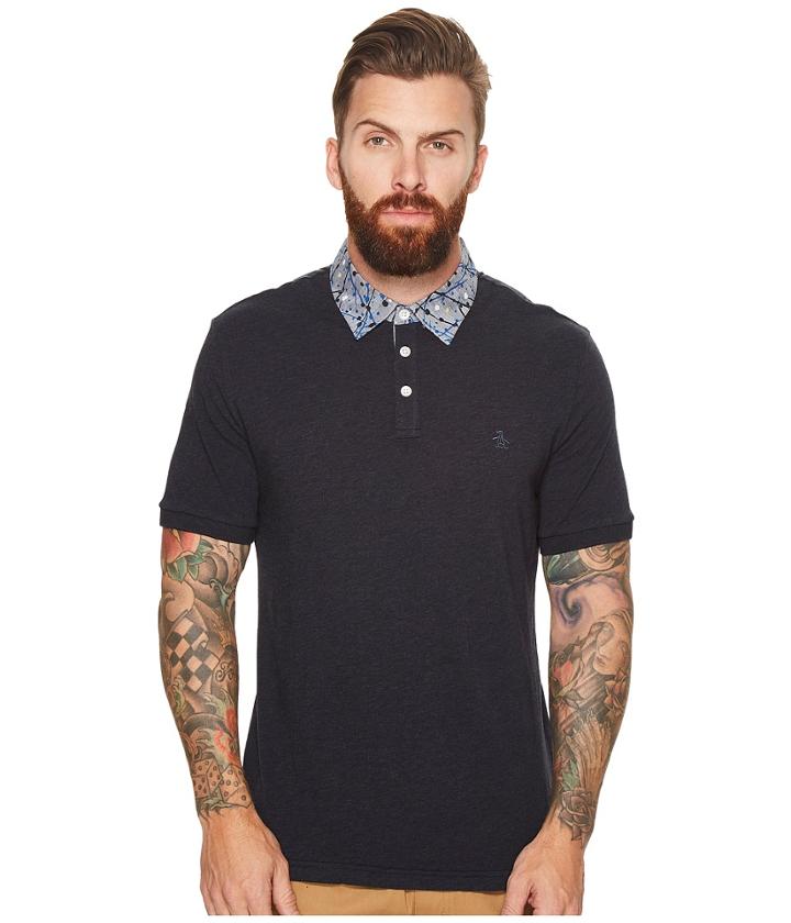 Original Penguin - Short Sleeve Printed Woven Collar