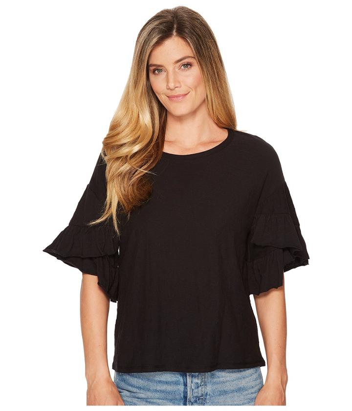 Two By Vince Camuto - Drop Shoulder Tiered Ruffle Sleeve Top