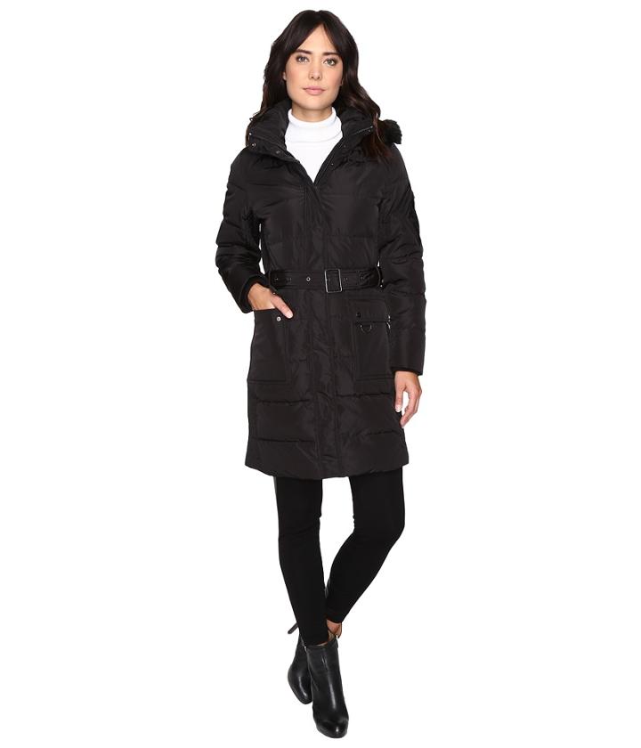 Lauren Ralph Lauren - Belted Down W/ Faux Fur Hood