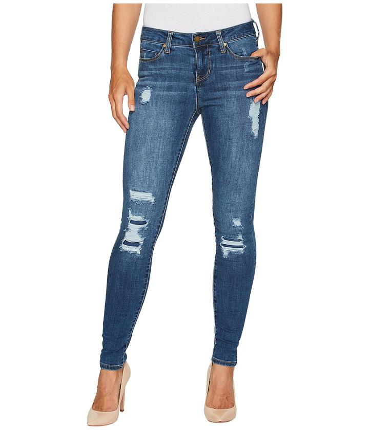 Liverpool - Abby Skinny With Destruct Detail In Vintage Super Comfort Stretch Denim In Smithtown Destruct