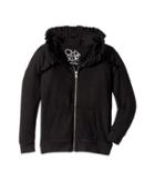 Chaser Kids - Long Sleeve Cozy Zip Raglan Hoodie With Ruffle Detail