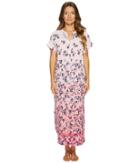 Oscar De La Renta Pink Label - Printed Stretch De Chine Floral Caftan