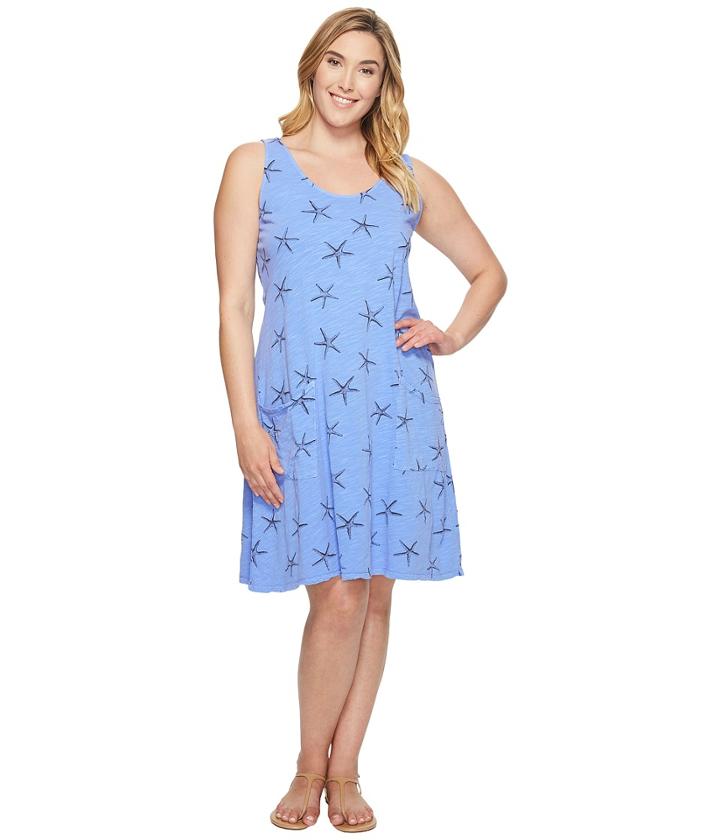 Extra Fresh By Fresh Produce - Plus Size Sea Star Drape Dress