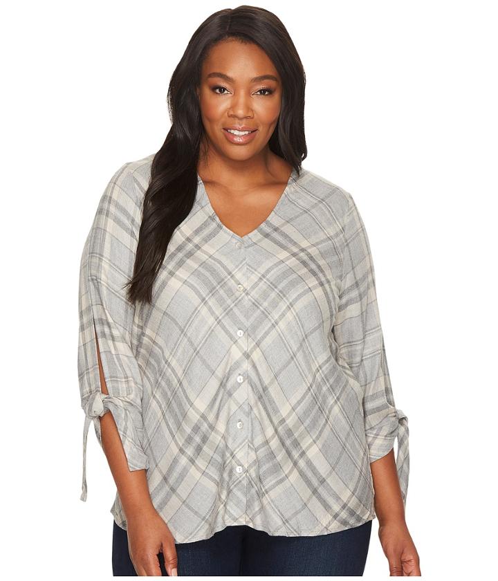 B Collection By Bobeau Curvy - Plus Size Long Sleeve Top