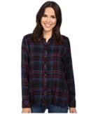 Michael Stars - Plaid Hi-low Boyfriend Shirt