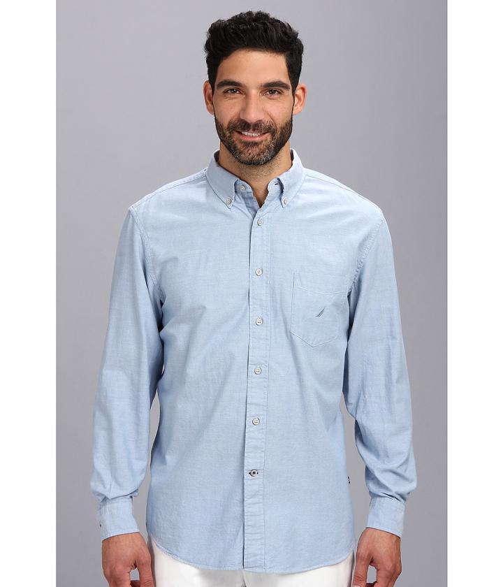Nautica - Solid Oxford L/s Woven Shirt