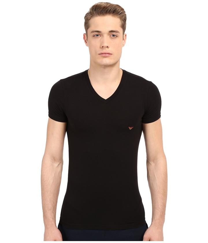 Emporio Armani - Full Metal Shaded Eagle V-neck Tee